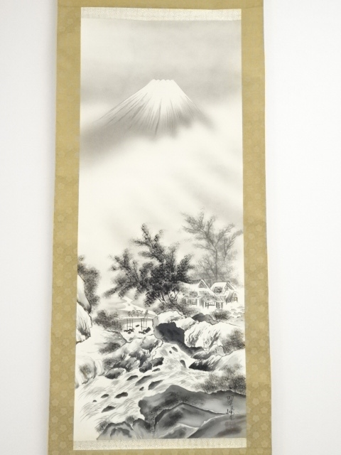 道具 ] - 道具 翠峰筆 富士山水 肉筆絹本掛軸 | ネットショップ圭